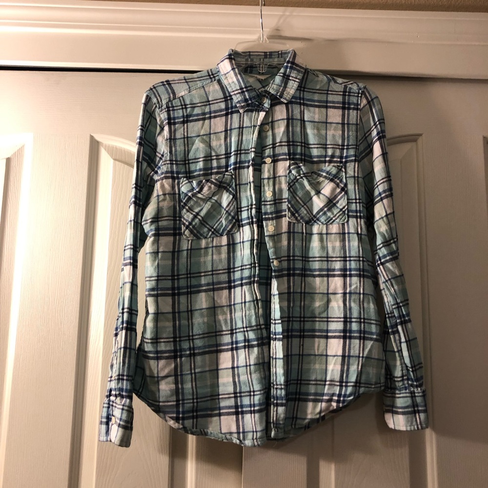 AEROPOSTALE- Light blue flannel